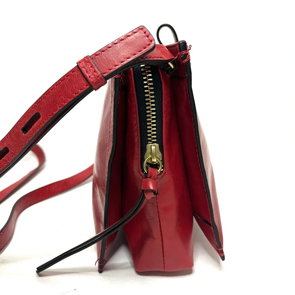 Lodis Red Leather Crossbody - Picture 3 of 12